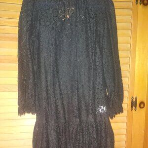 J.CREW Shift Dress Women Large Black Lace High Neck Slip Lining BN038 NWT!